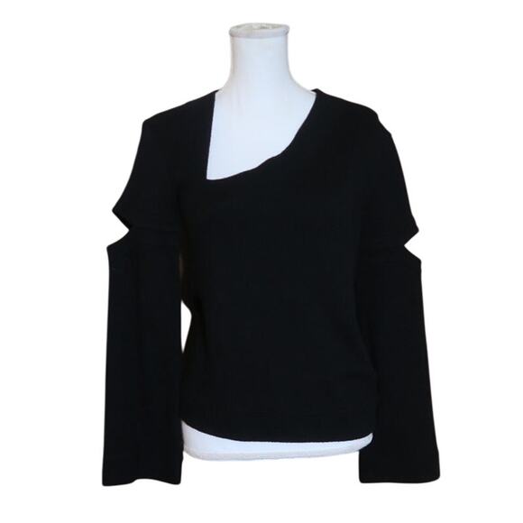 Feel the Piece Terre Jacobs XS/S USA Cold Shoulder Sweater Top Asymmetrical Neck - Picture 2 of 12